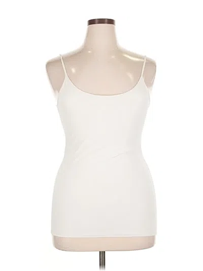 Pre-owned Jockey Tank Top Ivory Strapless Neckline Tops In White
