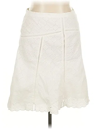 Pre-owned Ann Taylor Loft Casual Skirt In White