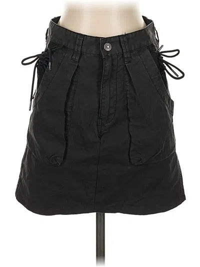 Pre-owned Del Sol Denim Skirt In Black