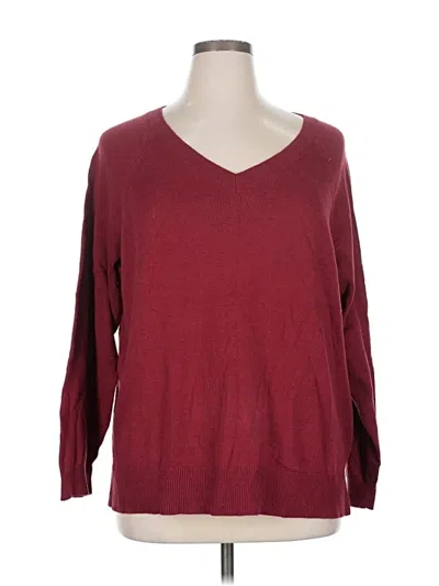 Pre-owned Lucky Brand Pullover Sweater In Red