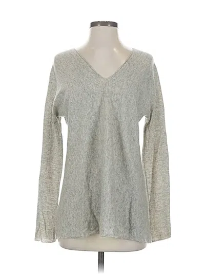 Pre-owned Vince Cashmere Pullover Sweater In Silver