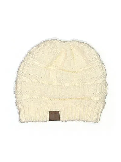 Pre-owned Cc Beanie Hat In White
