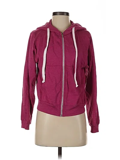 Pre-owned Wildfox Zip Up Hoodie In Purple