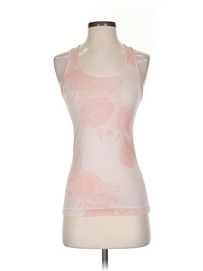 Pre-owned Lululemon Athletica Tank Top Orange Halter Neckline Tops