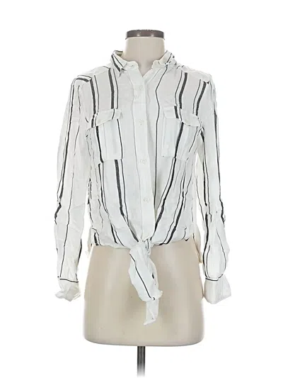 Pre-owned Harper Long Sleeve Blouse In White