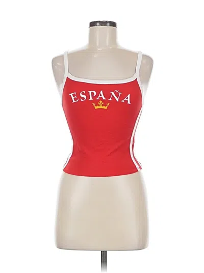 Pre-owned Bdg Tank Top Red Strapless Neckline Tops