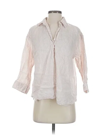 Pre-owned Uniqlo 3/4 Sleeve Button Down Shirt In Pink
