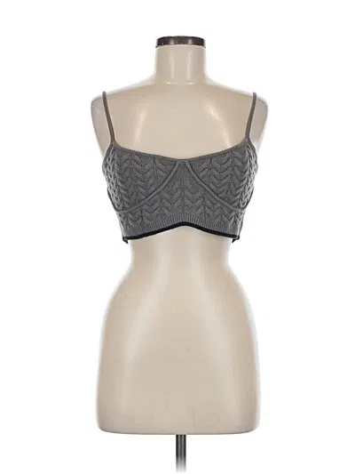 Favorite Daughter Sleeveless Top Gray Strapless Neckline Tops In Blue