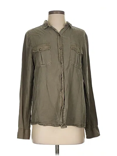 Pre-owned Marine Layer Long Sleeve Button Down Shirt In Green