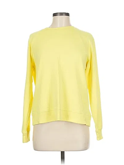 Pre-owned Primary Long Sleeve Top Yellow Crew Neck Tops
