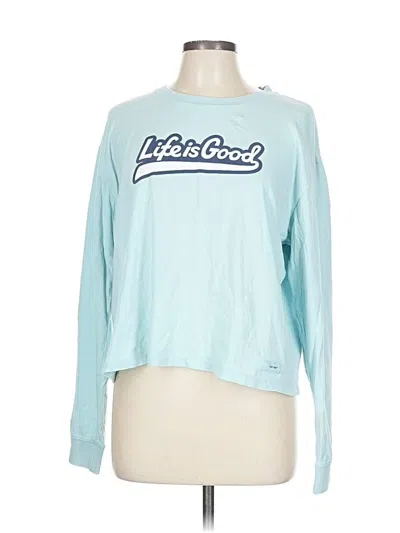 Pre-owned Life Is Good Long Sleeve T-shirt In Blue