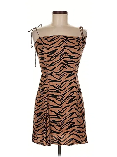 Pre-owned Reformation Casual Dress In Brown