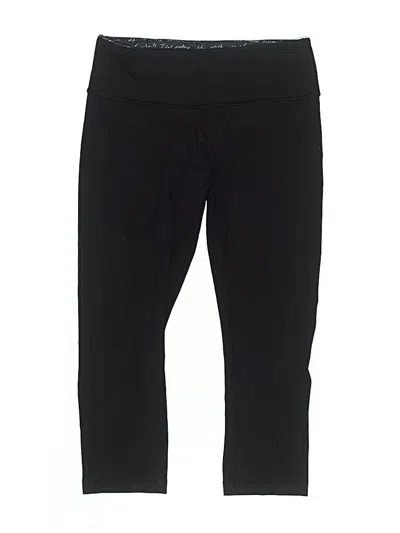 Pre-owned Lululemon Athletica 3/4 Sleeve Top Black Cowl Neck Tops