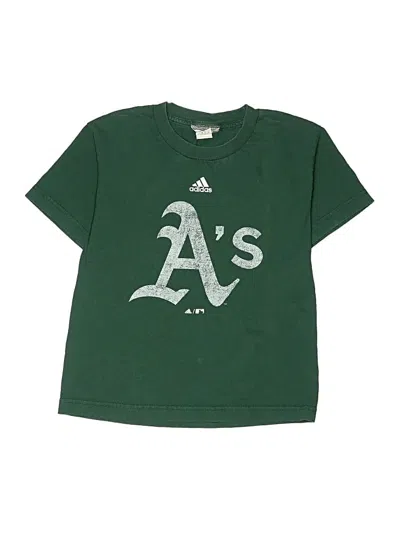 Pre-owned Adidas Originals Kids' Short Sleeve T-shirt In Green