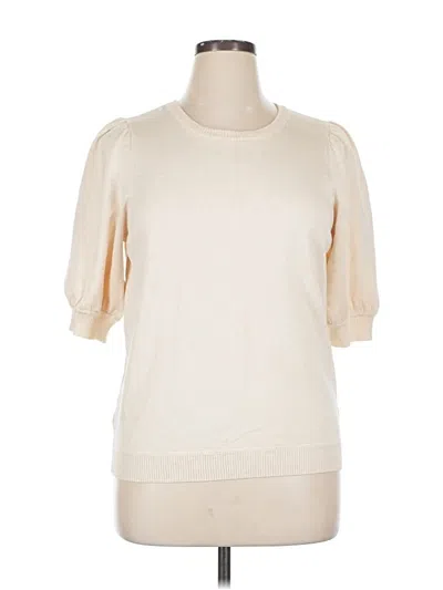 Pre-owned Marled By Reunited Short Sleeve Turtleneck In White