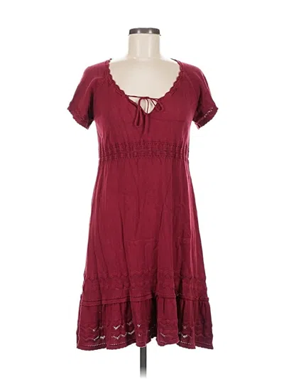 Pre-owned Max Studio Casual Dress In Burgundy