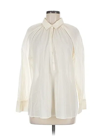 Pre-owned Apiece Apart Long Sleeve Blouse In White
