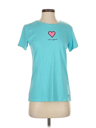 Pre-owned Life Is Good Short Sleeve T-shirt In Blue