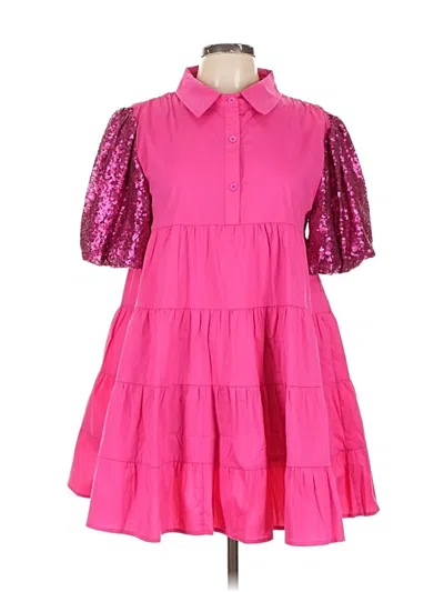 Pre-owned Blue B Casual Dress In Pink
