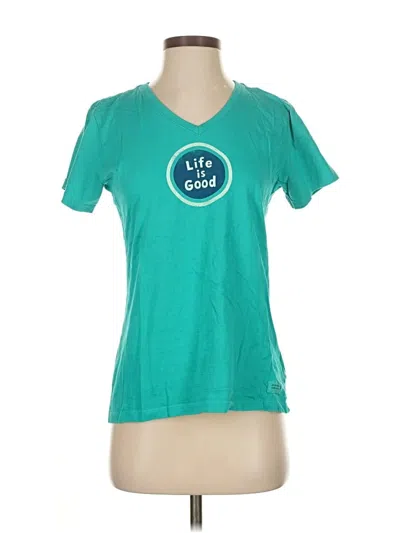 Pre-owned Life Is Good Short Sleeve T-shirt In Blue