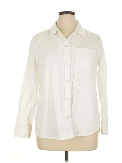 Pre-owned Lola River Long Sleeve Button Down Shirt In White