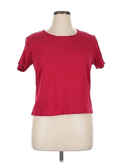 Pre-owned Karen Scott Short Sleeve T-shirt In Red