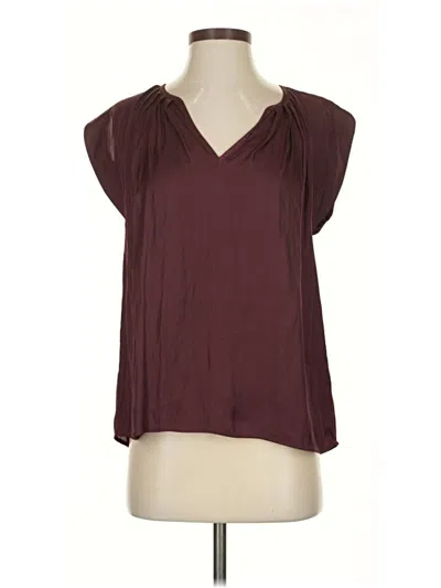 Pre-owned Ulla Johnson Short Sleeve Blouse In Burgundy