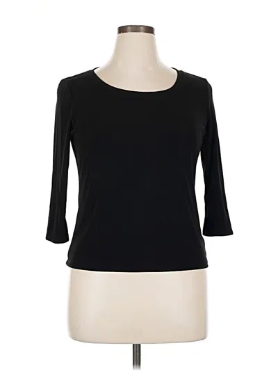 Pre-owned Talbots 3/4 Sleeve T-shirt In Black