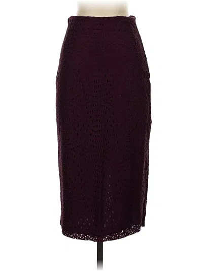 Pre-owned Eva Mendes By New York & Company Formal Skirt In Burgundy