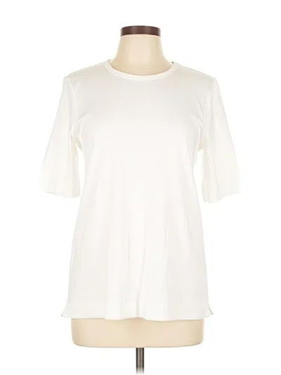 Pre-owned Chico's Short Sleeve T-shirt In White