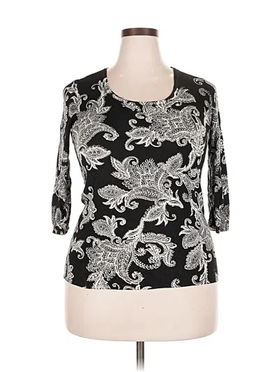 Pre-owned Roz & Ali Pullover Sweater In Black