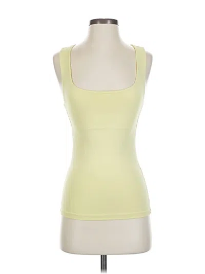 Pre-owned Zara Tank Top Yellow Strapless Neckline Tops