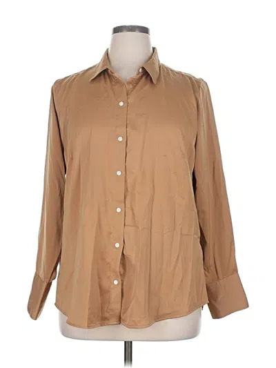 Pre-owned Banana Republic Factory Store Long Sleeve Blouse In Brown