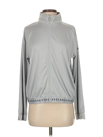 Pre-owned Under Armour Zip Up Hoodie In Silver