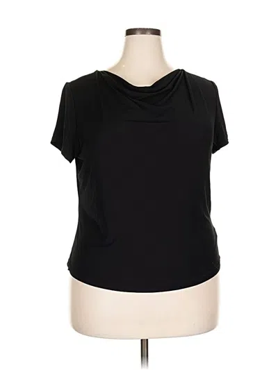 Pre-owned Briggs New York Short Sleeve Turtleneck In Black