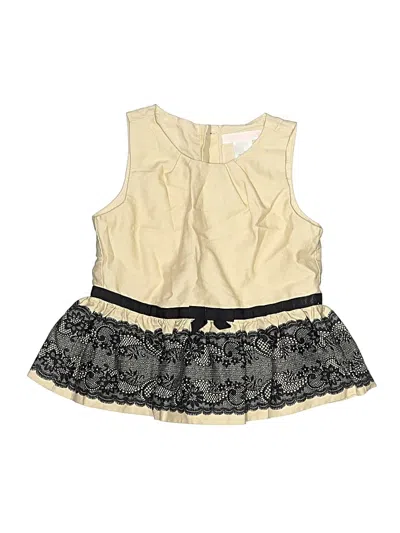 Pre-owned Janie And Jack Kids' Sleeveless Blouse In White