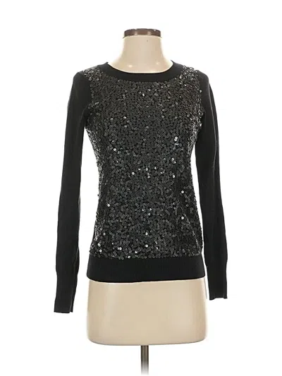 Pre-owned Express Long Sleeve Top Silver Crew Neck Tops