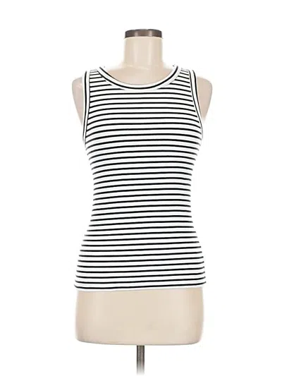 Pre-owned J.crew Factory Store Sleeveless Top White Scoop Neck Tops