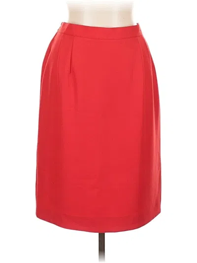 Pre-owned Leslie Fay Formal Skirt In Red