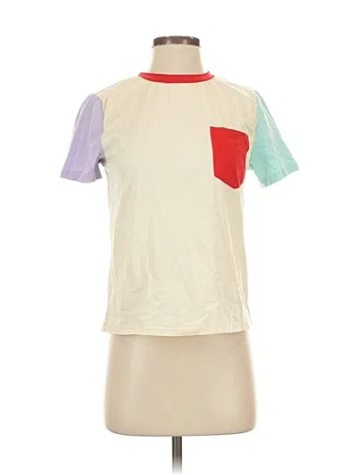 Pre-owned Shein Short Sleeve T-shirt In White