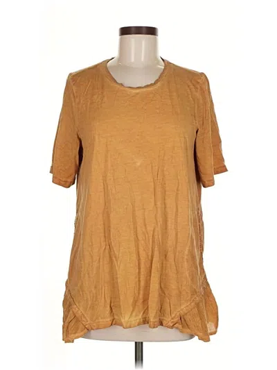 Pre-owned Logo By Lori Goldstein Short Sleeve T-shirt In Gold