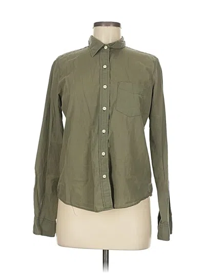 Pre-owned Abercrombie & Fitch Long Sleeve Button Down Shirt In Green