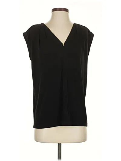 Pre-owned Ann Taylor Sleeveless Blouse In Black