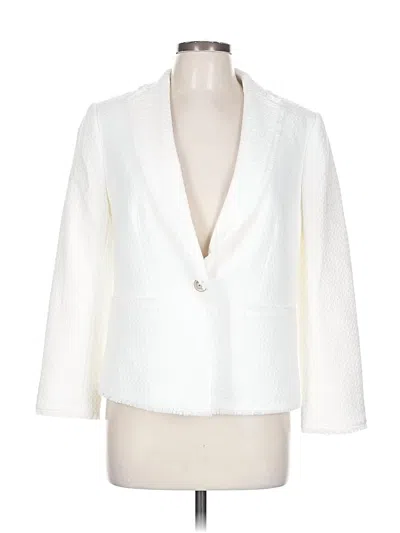 Pre-owned Ann Taylor Blazer Jacket In White