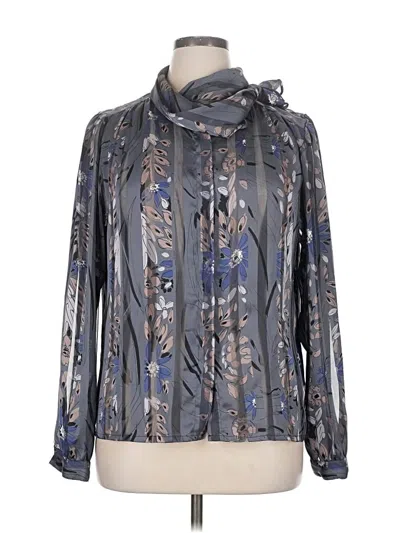 Pre-owned Nicola Long Sleeve Blouse In Gray