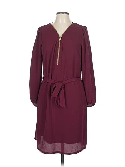 Pre-owned Roz & Ali Casual Dress In Burgundy