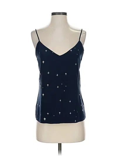 Pre-owned L'agence Sleeveless Silk Top Blue Sweetheart Neckline Tops