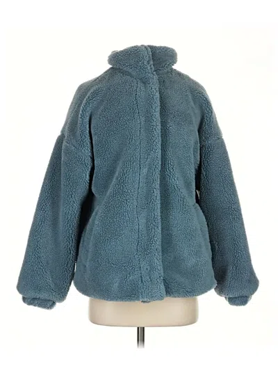 Pre-owned Forever 21 Faux Fur Jacket In Blue