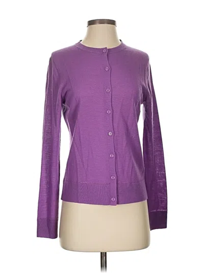 Pre-owned Brooks Brothers Cardigan Sweater In Purple
