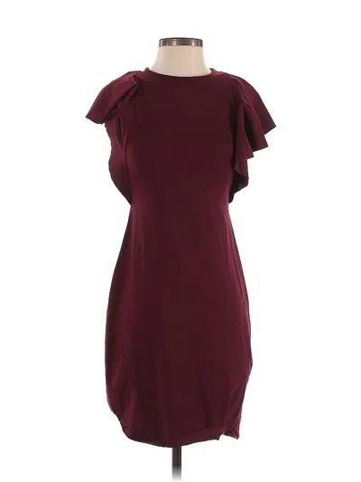 Pre-owned Susana Monaco Cocktail Dress In Burgundy